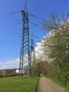 High voltage road Unsurpassed road and highway passing through the hills Royalty Free Stock Photo