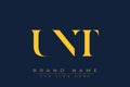 UNT abstract letter logo design Royalty Free Stock Photo
