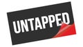 UNTAPPED text on black red sticker stamp Royalty Free Stock Photo