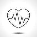 Heart beat icon. Heartbeat , heart beat pulse flat icon.