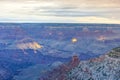 Unted States Travel Destinations. Incredible Grand Canyon Sight in the Very Early Morning Royalty Free Stock Photo