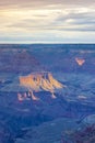 Unted States Travel Destinations. Incredible Grand Canyon Sight in the Very Early Morning Royalty Free Stock Photo