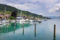 Scenic summer view of Unterach am Atterse, Salzkammergut, Austria, Europe