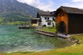 Summer landscape of Unterach am Atterse, Salzkammergut, Austria, Europe