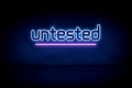 Untested - blue neon announcement signboard