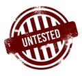Untested - red round grunge button, stamp