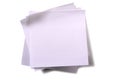 Untidy collection white sticky post notes isolated background Royalty Free Stock Photo