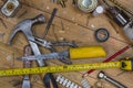 Untidy Workbench - Old Tools Royalty Free Stock Photo