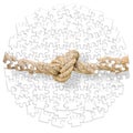 Untie the knots - Troubleshooting - problem solving concept image