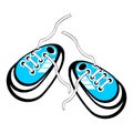 Untied sneakers Royalty Free Stock Photo