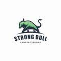 Abstract Strong Bull Illustration Vector