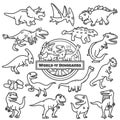 Dinosaurs icon isolated. cartoon characters design.