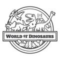 Dinosaurs icon isolated. cartoon characters design.