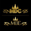 MDC Gold Color Logo Royalty Free Stock Photo