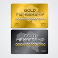 Gold Membership Card Design Vector Illustration