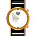 Gold wrist watch