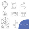 City guide icon set