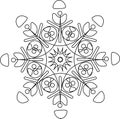 Floral snowflake mandala