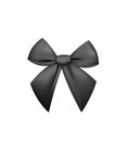 Black silk bow