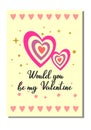 Would you be my valentine - valentine card design