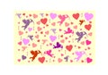 A bundle of little hearts and cupids for valentine day Royalty Free Stock Photo