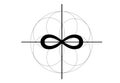 Infinity symbol, sacred geometry vector Royalty Free Stock Photo
