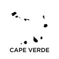 Cape Verde map icon vector