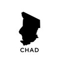 Chad map icon vector design trendy Royalty Free Stock Photo