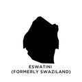 Eswatini Formerly Swaziland map icon vector trendy