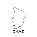 Chad map icon vector trendy Royalty Free Stock Photo