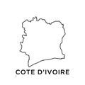 Cote DÃ¢â¬â¢Ivoire map icon vector trendy