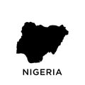 Nigeria map icon vector trendy Royalty Free Stock Photo