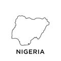 Nigeria map icon vector trendy Royalty Free Stock Photo