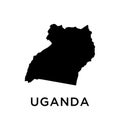 Uganda map icon vector trendy