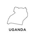 Uganda map icon vector trendy