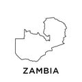 Zambia map icon vector trendy Royalty Free Stock Photo