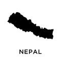 Nepal map icon vector trendy