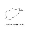 Afghanistan map icon vector trendy