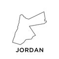 Jordan map icon vector trendy