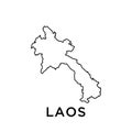 Laos map icon vector trendy Royalty Free Stock Photo