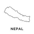 Nepal map icon vector trendy