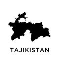 Tajikistan map icon vector trendy