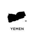 Yemen map icon vector trendy Royalty Free Stock Photo