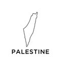 Palestine map icon vector trendy
