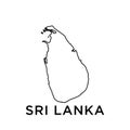 Sri Lanka map icon vector trendy