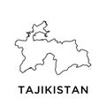 Tajikistan map icon vector trendy