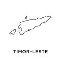 Timor-Leste map icon vector trendy