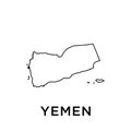 Yemen map icon vector trendy Royalty Free Stock Photo