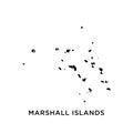 Marshall Islands map icon vector trendy