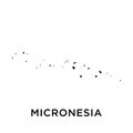 Micronesia map icon vector trendy